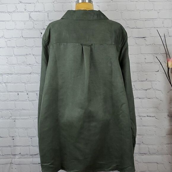 Woman Within Soft Suede Moleskin Shirt Sz 22/24 - Picture 7 of 14